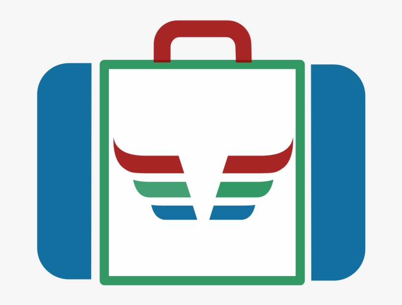 Suitcase Icon Blue Green Red Dynamic V171 - Baggage, transparent png