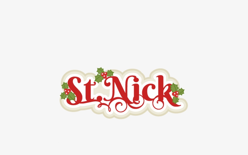 Nick Title Scrapbook Clip Art Christmas Cut Outs For - Clip Art St Nick, transparent png