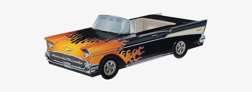 57 Chevy Flame Burn Hot Rod Paper Carton - 1957 Chevrolet, transparent png