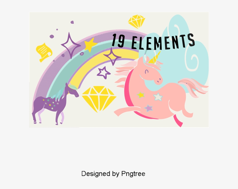 Pink Unicorn Vector Material, Pink Creative, Pink, - Illustration, transparent png