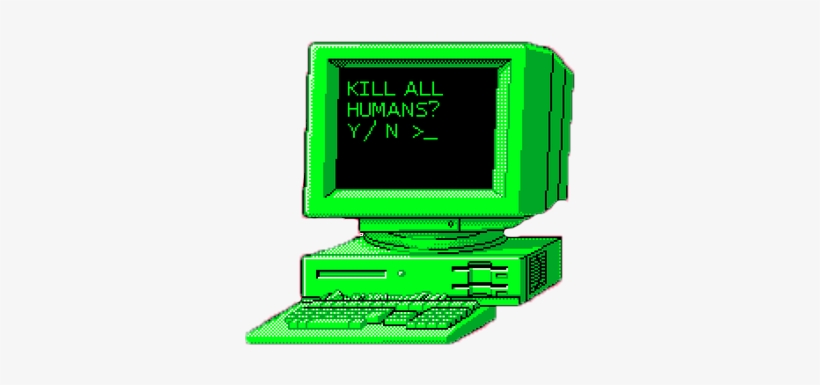 Computer Mine Green Humans Png Transparent Translucent - Green Computer Transparent, transparent png