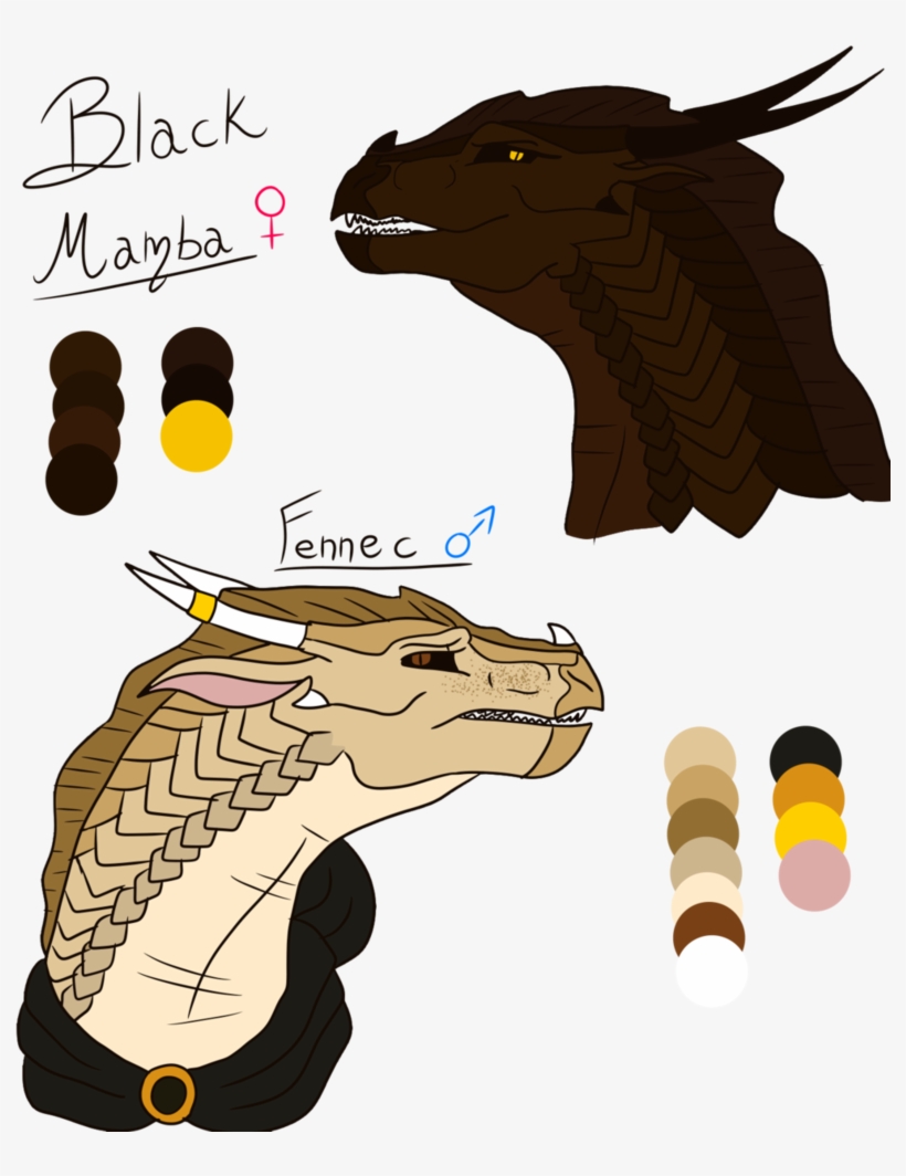 Black Mamba And Fennec By Anapauladbz - Illustration, transparent png