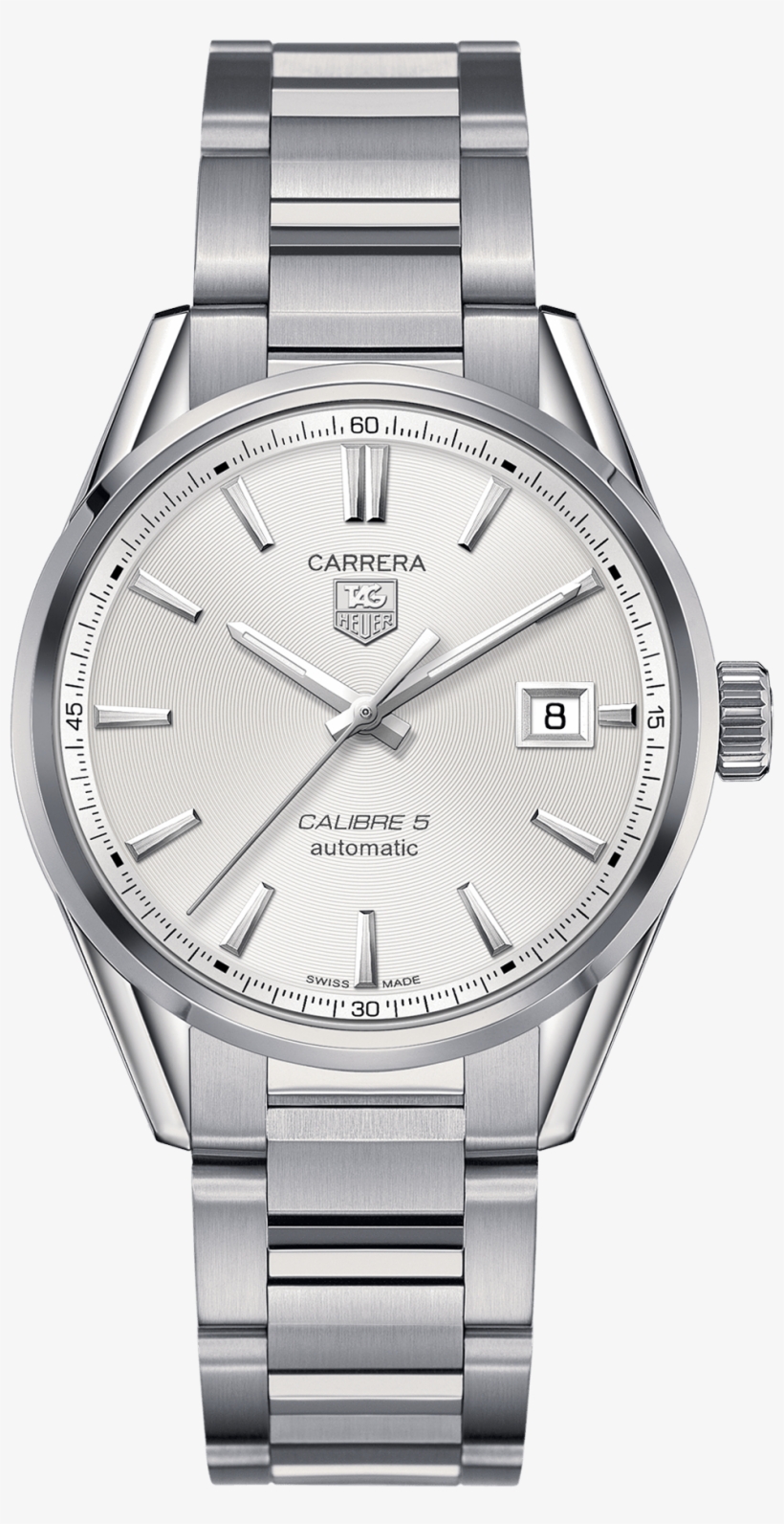 Tag Heuer Carrera Calibre 5 War211b - Tag Heuer Carrera Calibre 5 White, transparent png