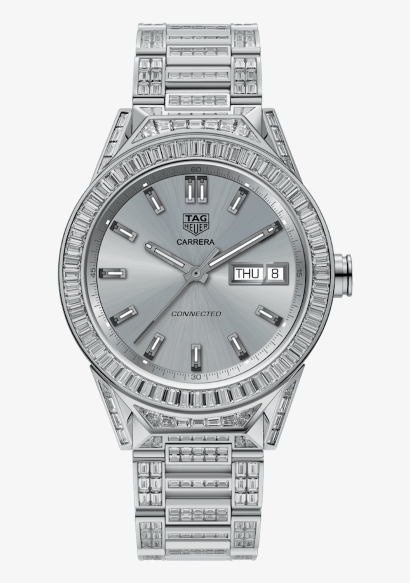 Tag Heuer Connected Modular 45 Full Diamond, transparent png