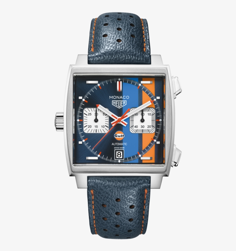 Monaco Edition Spéciale Gulf 2018 © Tag Heuer - Tag Heuer Monaco Gulf, transparent png