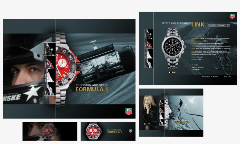 Tag Heuer Website Design Concepts - Tag Heuer Formula 1, transparent png