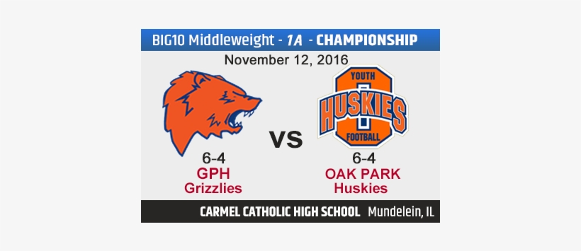 Gph Grizzlies Vs Oak Park Huskies - Middleweight, transparent png