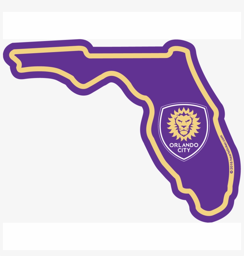 Mls Orlando City Sc Sticker - Orlando City Sc Lions 6" Silver Metallic Mirrored Style, transparent png