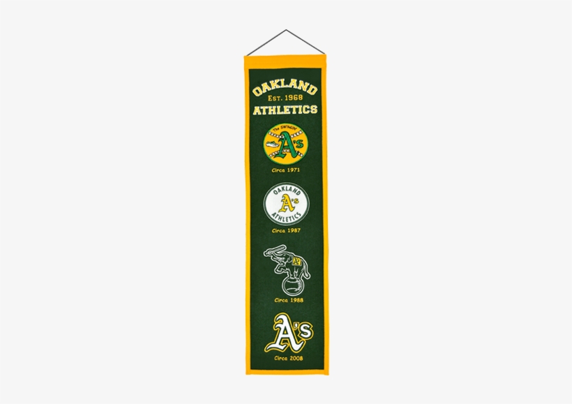 Oakland A's Heritage Wool Mlb Banner, transparent png