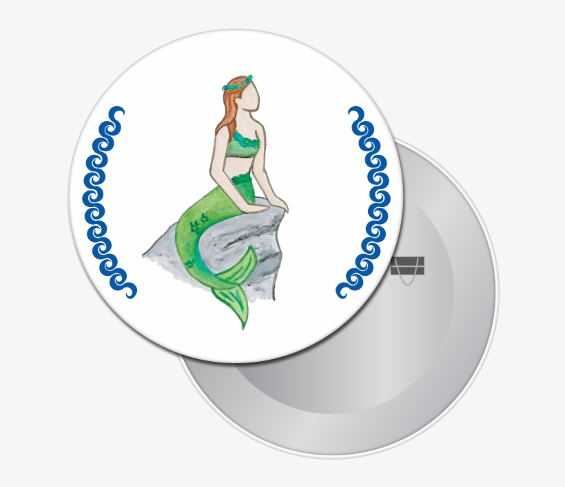Little Mermaid Button / Magnet - Cartoon, transparent png