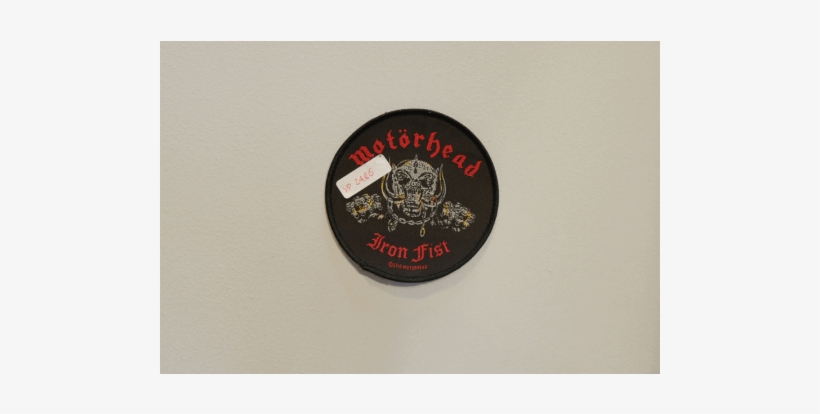 Motorhead Men's Iron Fist Woven Patch Black, transparent png