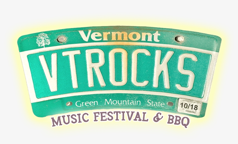 Beer, Bbq And Music For A Cause - Vermont License Plate, transparent png