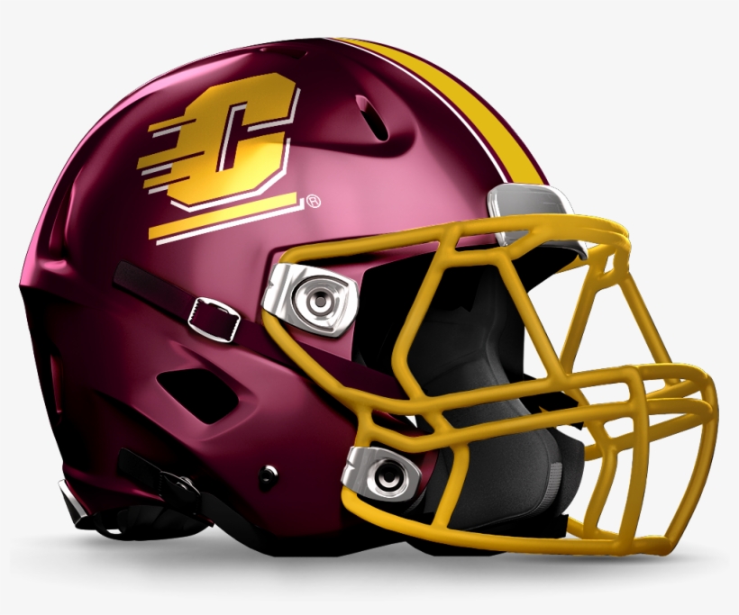 Central Michigan - Central Michigan Football Helmet, transparent png