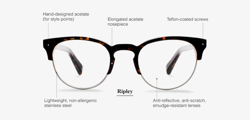 Warby Parker Fall Collection - Glasses For Diamond Face Female, transparent png