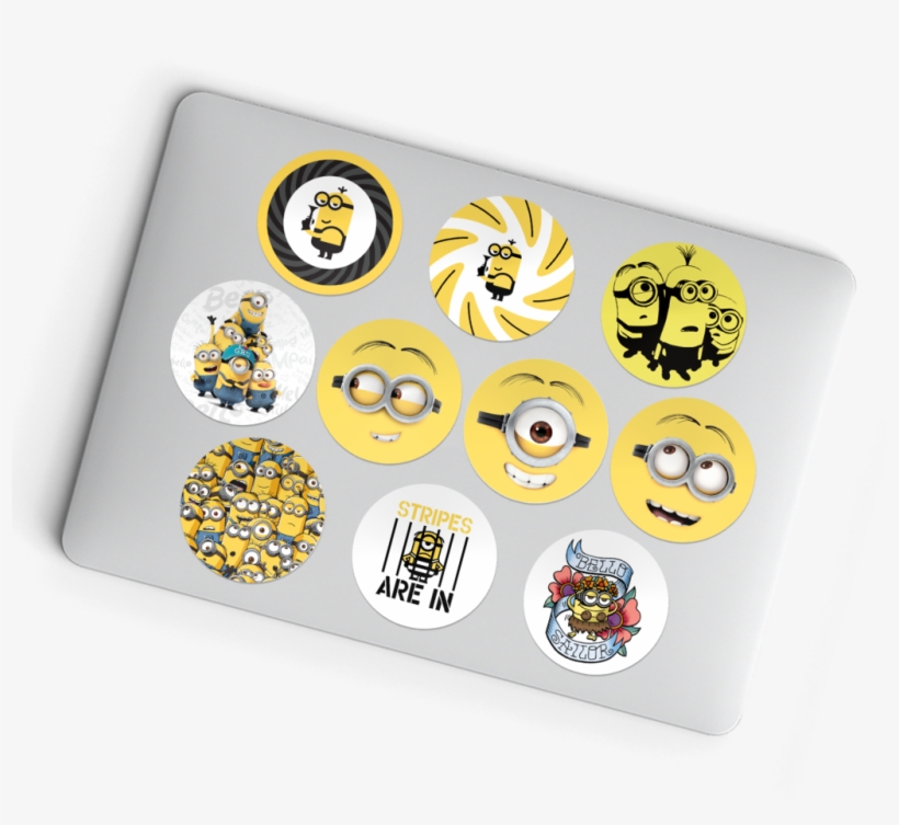 10 Different Despicable Me/minions Glueless Laptop - Laptop Stickers, transparent png