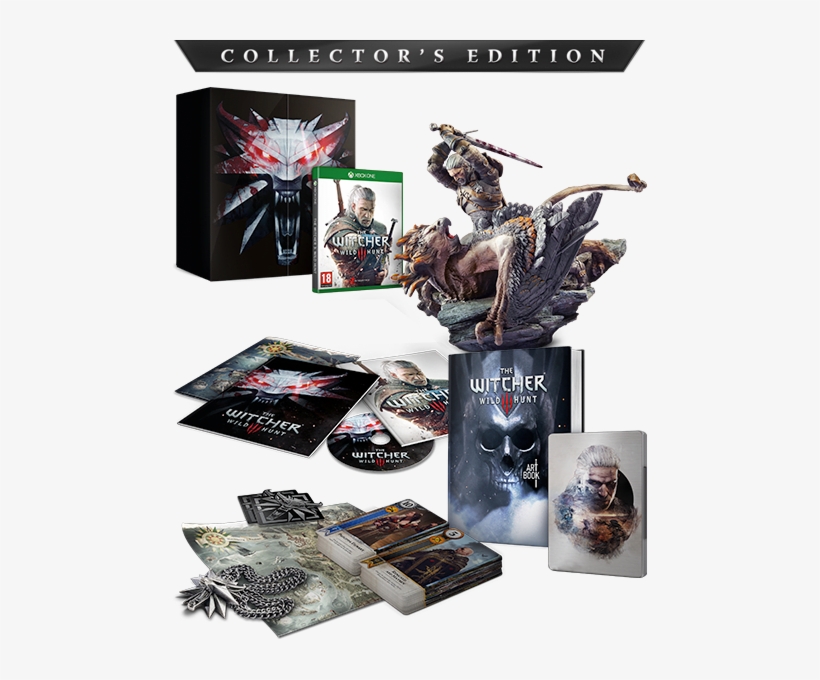 The Witcher 3 Wild Hunt Collectors Edition - Witcher 3:wild Hunt Polystone Geralt Vs Griffin Statue, transparent png