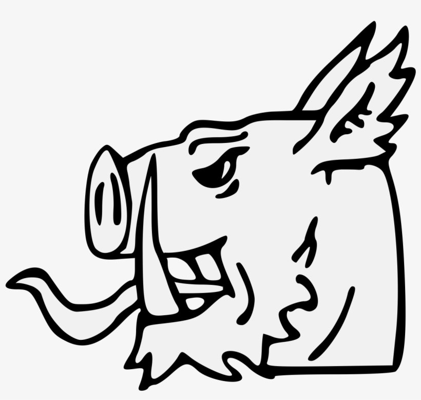Boar's Head Couped - Wild Boar, transparent png