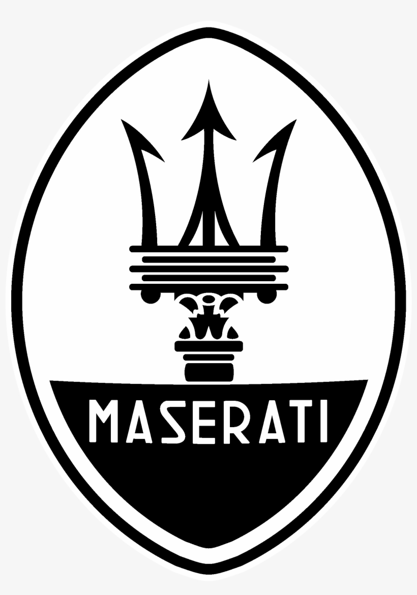Maserati Logo Black And White - Maserati Logo Transparent, transparent png