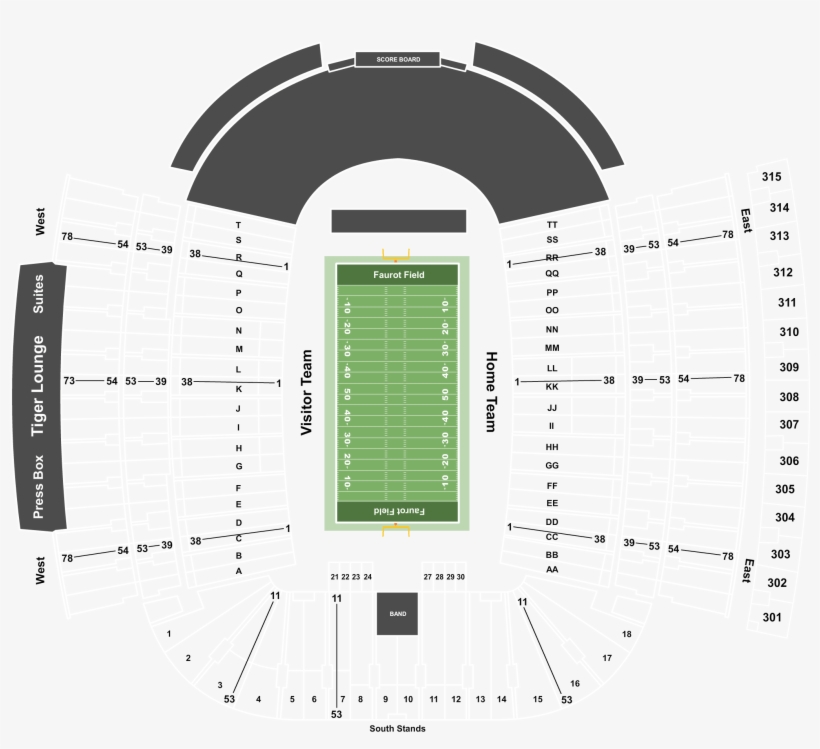Missouri Tigers Vs - Faurot Field At Memorial Stadium, transparent png