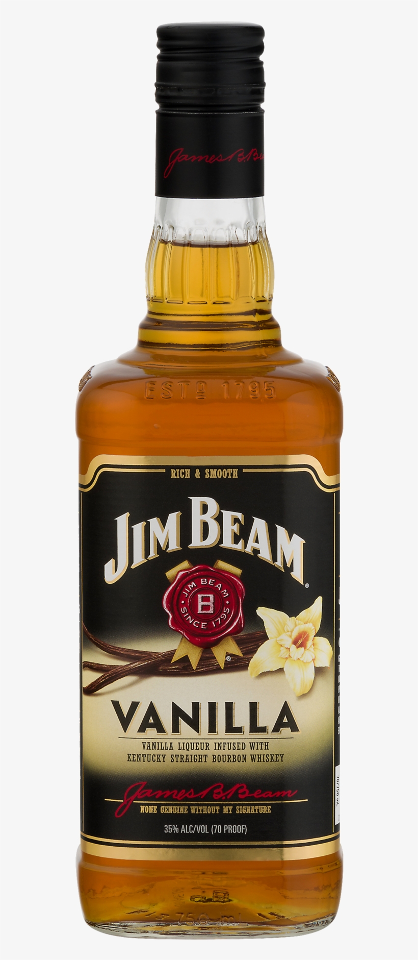 Jim Beam Whiskey, Kentucky Straight Bourbon, Vanilla, transparent png