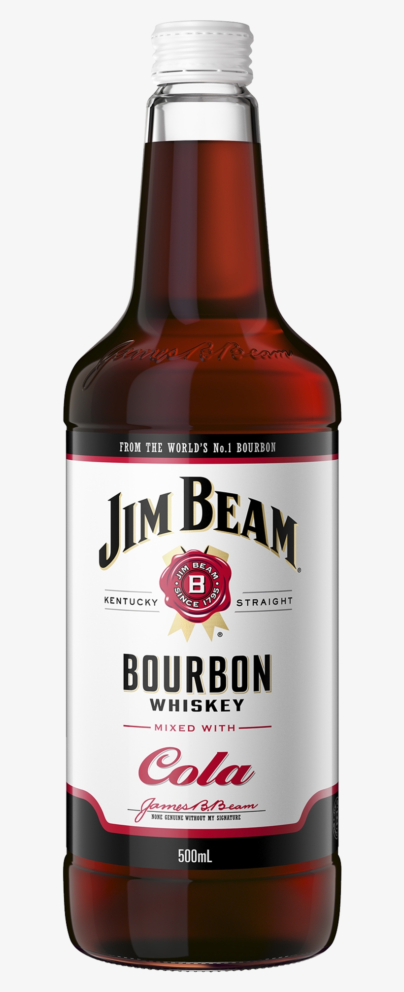 Jim Beam White Label Bourbon & Cola 500ml - Jim Beam White Label Bourbon & Cola, transparent png