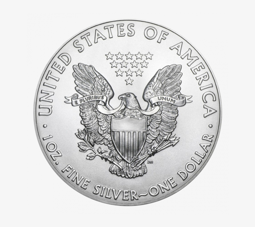 1 Oz American Eagle Silver Coin Front - American Silver Eagle, transparent png