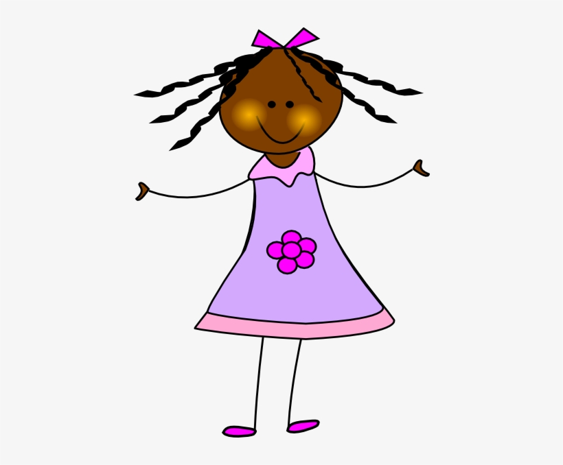 Clipart African American Girl - African American Girl Clipart, transparent png