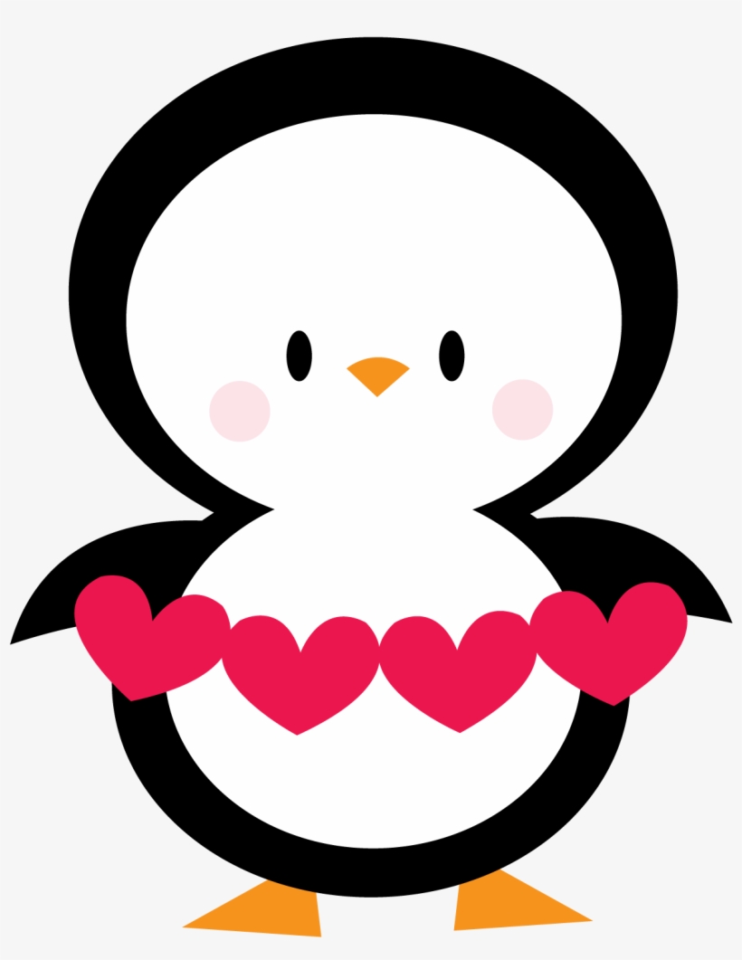 February Clipart Penguin - Penguin Love Png, transparent png