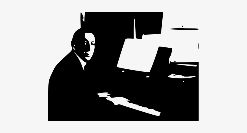 Rachmaninoff Playing Piano Clipart - Orang Main Piano Vektor, transparent png