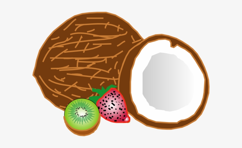 Coconuts Kiwi Strawberry Clipart Png For Web - Cartoon Picture Of A Coconut, transparent png