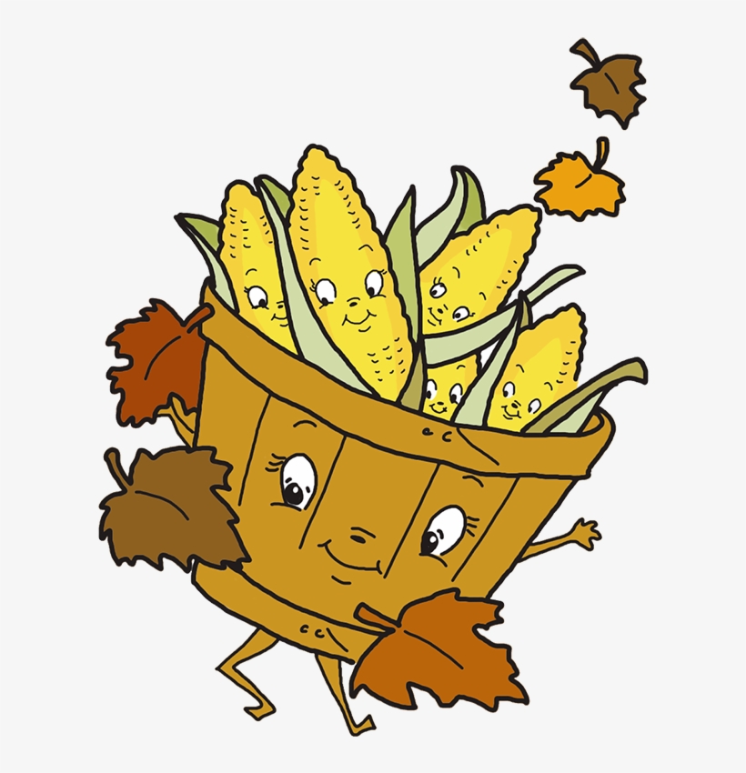 Thanksgiving Basket With Corn - Art, transparent png