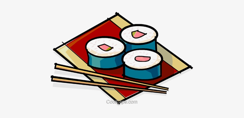 Sushi And Chopsticks Royalty Free Vector Clip Art Illustration - Ilustração De Sushi Png, transparent png