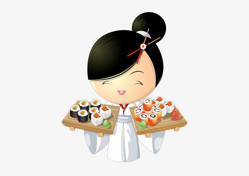 Sushi Girl 2 [преобразованный] - Sushi Vector, transparent png