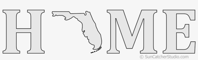 Florida Home Stencil Pattern Shape State Stencil Clip - Pattern, transparent png