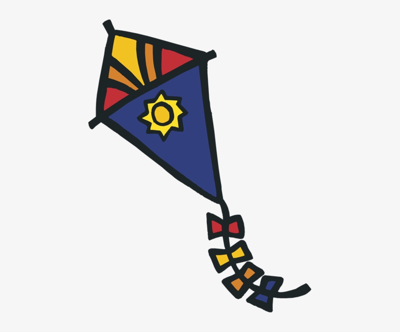 A Colorful Kite - Clip Art, transparent png