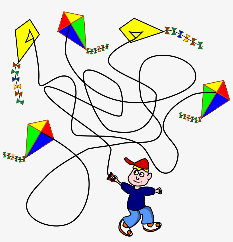 Kite String Red Also Used Clipart Schoolfreeware Https - Find Kite, transparent png