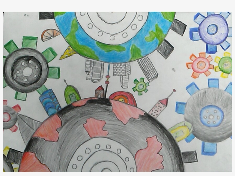 I Made This Drawing By Using The Color Pencils To Color - Drawing, transparent png