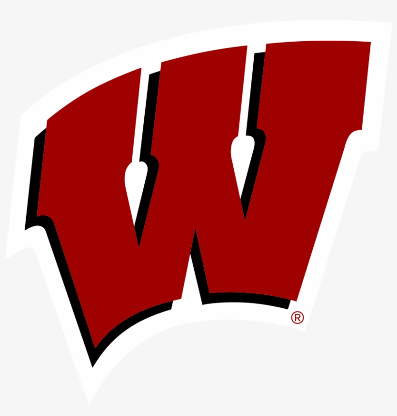 Red W White Outline Rgb - Wisconsin Badgers, transparent png