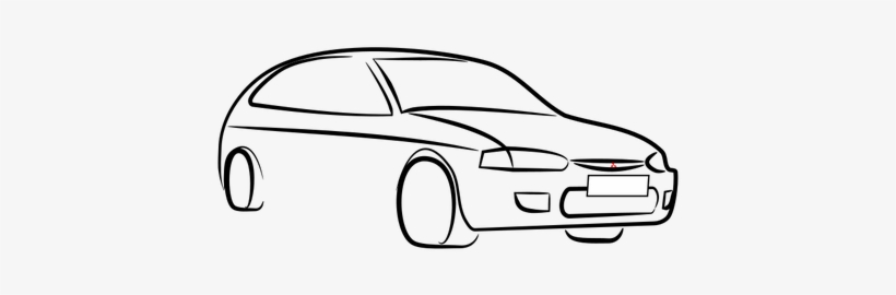 Car Outline Clip Art - Contorno De Automovil Png, transparent png