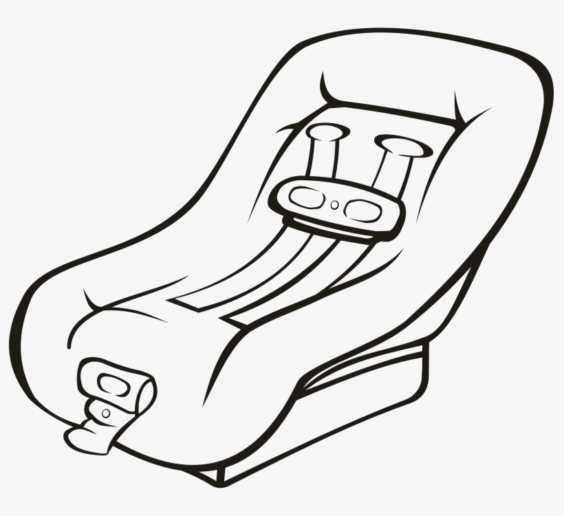 Medium Image - Car Seat Clipart Black And White, transparent png