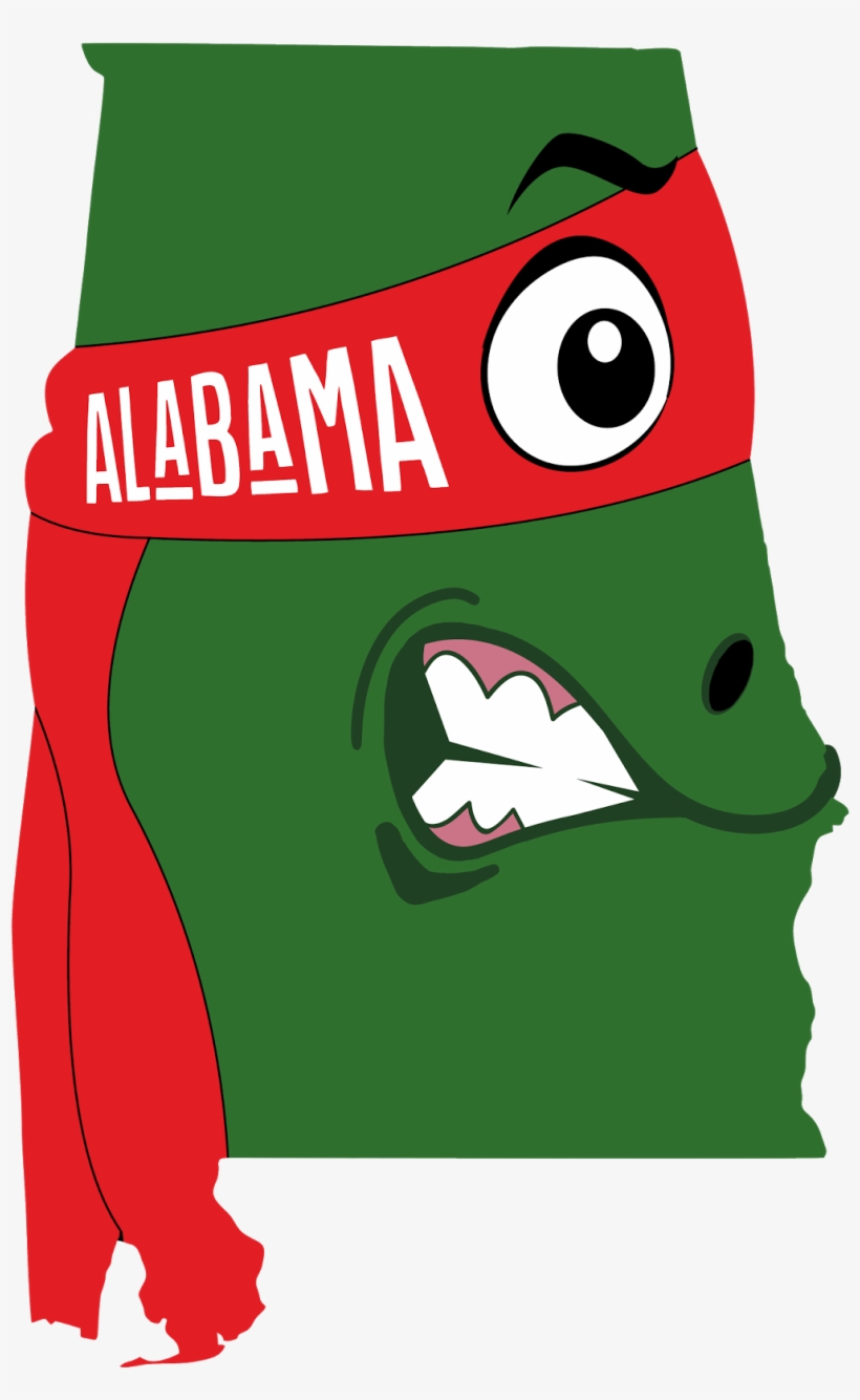 A Funny Outline Map Of Alabama - Alabama, transparent png