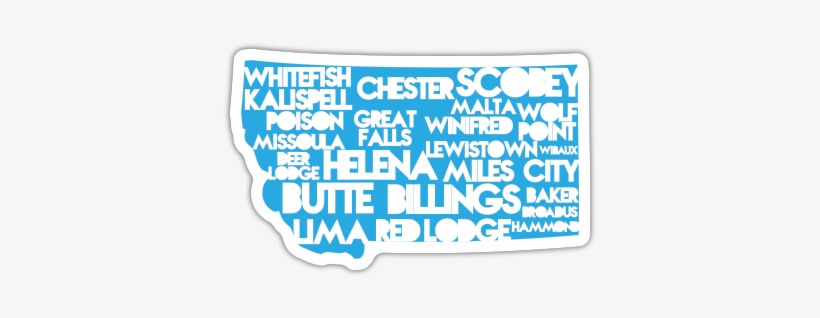 Montana Cities Sticker - Montana, transparent png