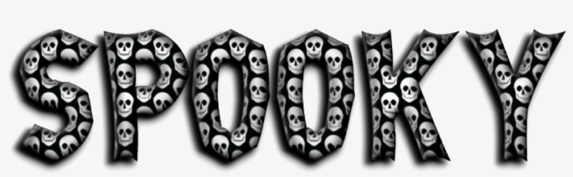 Sticker Text Spooky Skeleton Halloween Mycreation Aleor - Spooky Text Png, transparent png