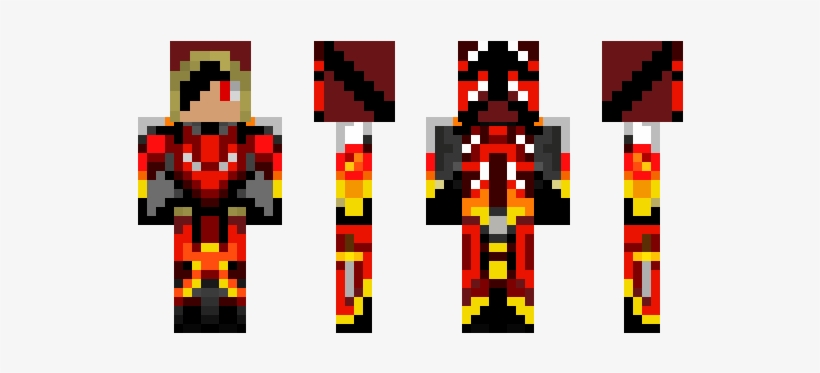Minecraft Skin Destinywarlock - Skin Minecraft Fire Gamer, transparent png