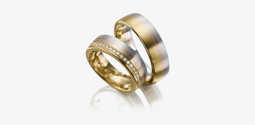 Discover The Creative Style - Trauringe Gelbgold 585 Graugold 585 Rotgold 585 Mit, transparent png