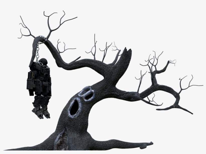 Spooky Tree With Hanging Mech - Illustration, transparent png