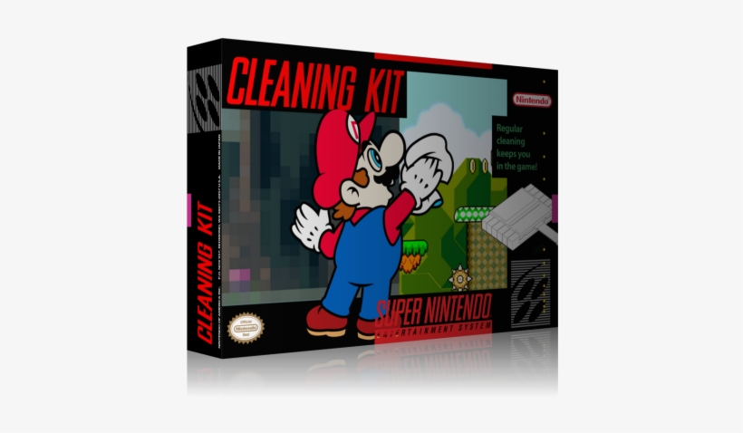 Super Nintendo Cleaning Kit Box Art Cover Snes 700x438 Png Download Pngkit