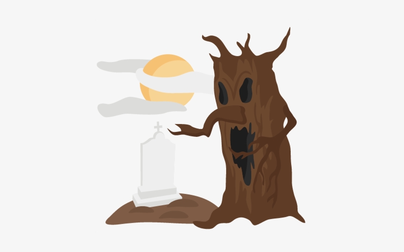 Spooky Halloween Tree Clipart - Scary Transparent Halloween Png, transparent png