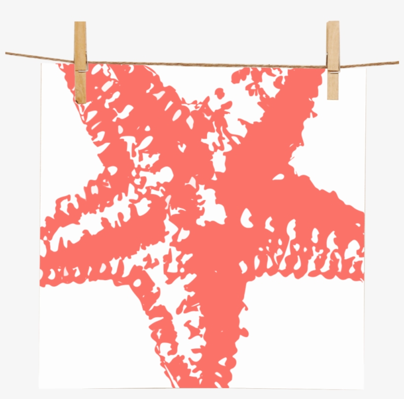 Starfish Silhouette Coral - Thong, transparent png