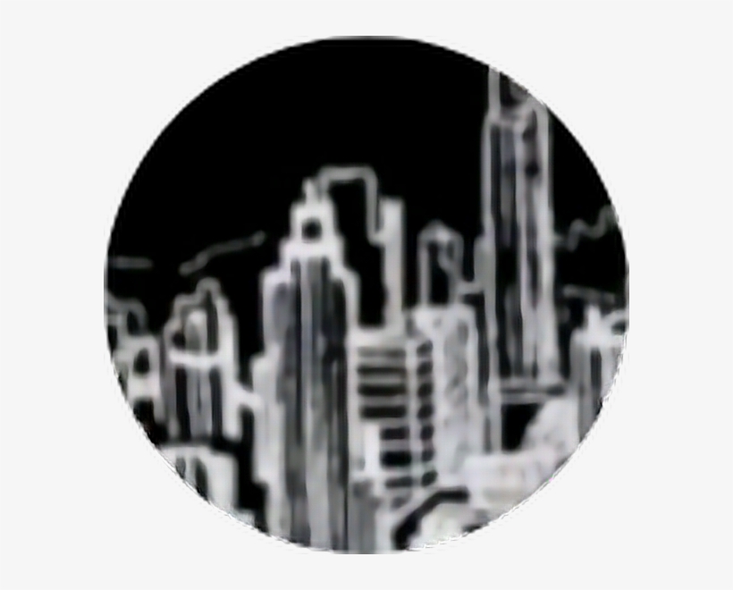 City Skyline Skyscraper Black Outline White Circle - Skyline, transparent png